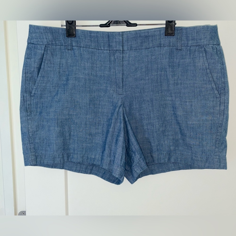 J. Crew cotton chambray shorts sz 14 EUC